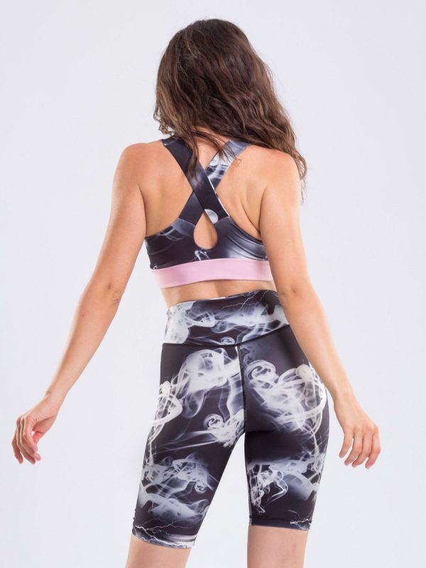 Premier Multicolor Ψηλόμεσο Biker pushup κολάν σύσφιξης με print.