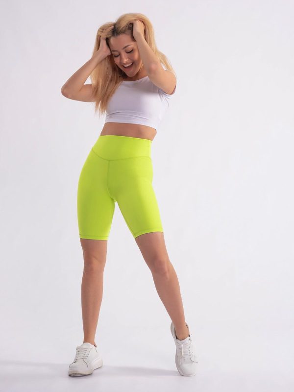 Estee Fluo yellow Ψηλόμεσο Biker pushup – σύσφιξης σε Neon χρώματα.