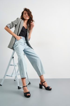 Παντελόνι τζιν loose fit LIGHT BLUE