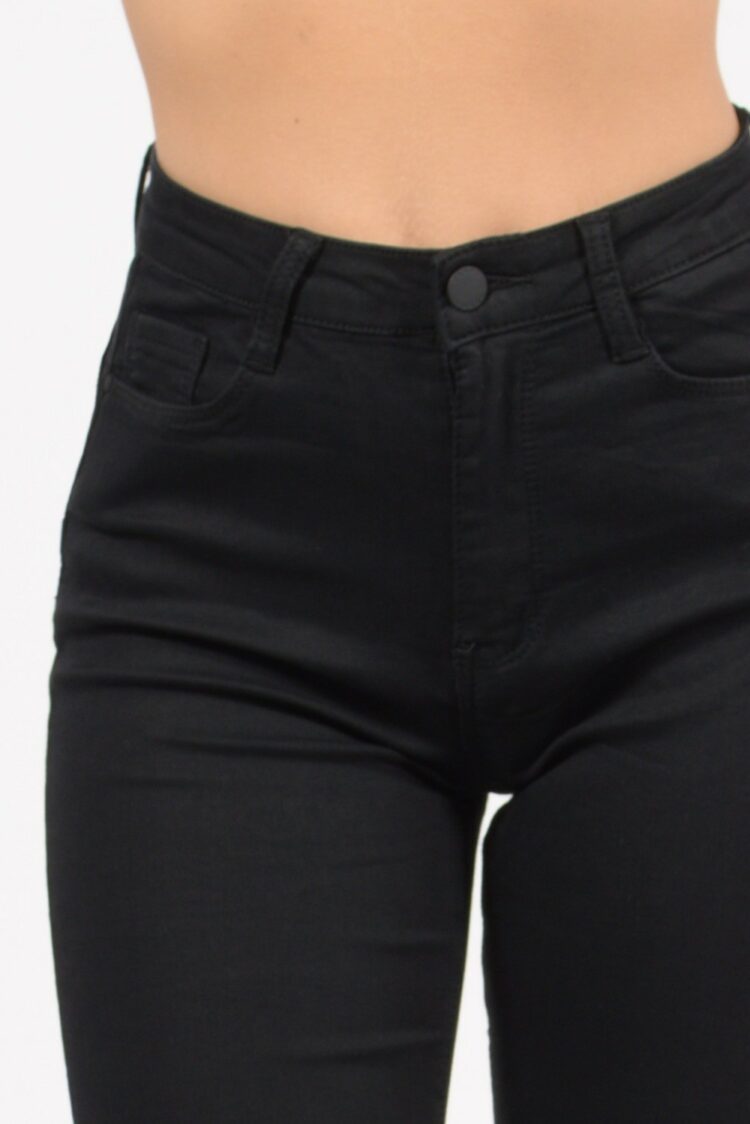 Ψηλόμεσο παντελόνι με skinny εφαρμογή Μαύρο 2