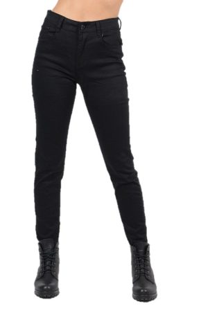 Ψηλόμεσο παντελόνι με ίσια εφαρμογή και τσέπες Μαύρο Ψηλόμεσο παντελόνι με ίσια εφαρμογή και τσέπες Μαύρο