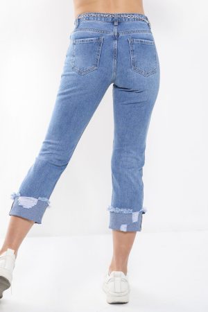 Ψηλόμεσο Τζιν Boyfriend με Αλυσίδα