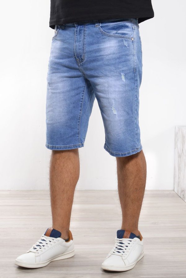 Ανδρική Τζιν Βερμούδα με Φθορές