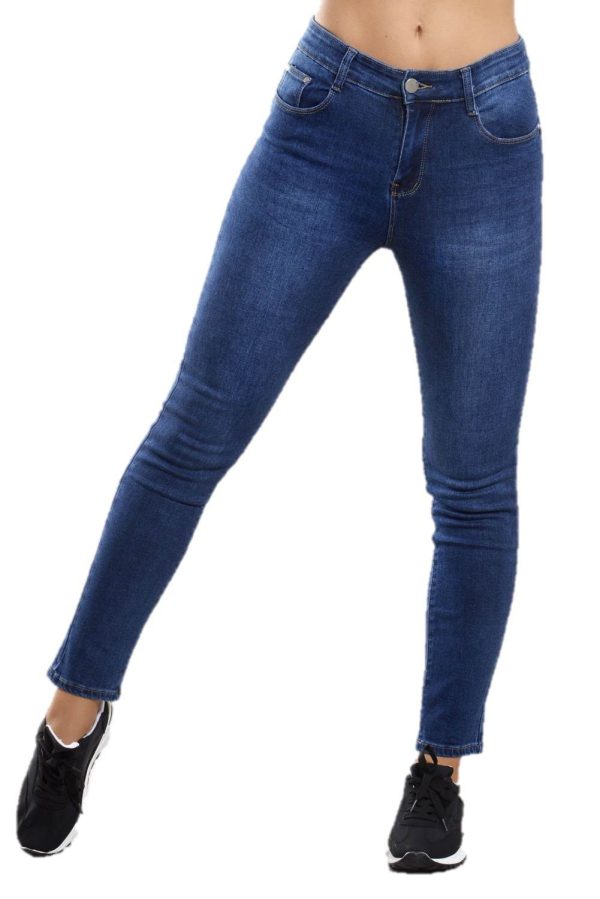 Τζιν Παντελόνι Denim Push Up Ξεβαμμένο Μπλε