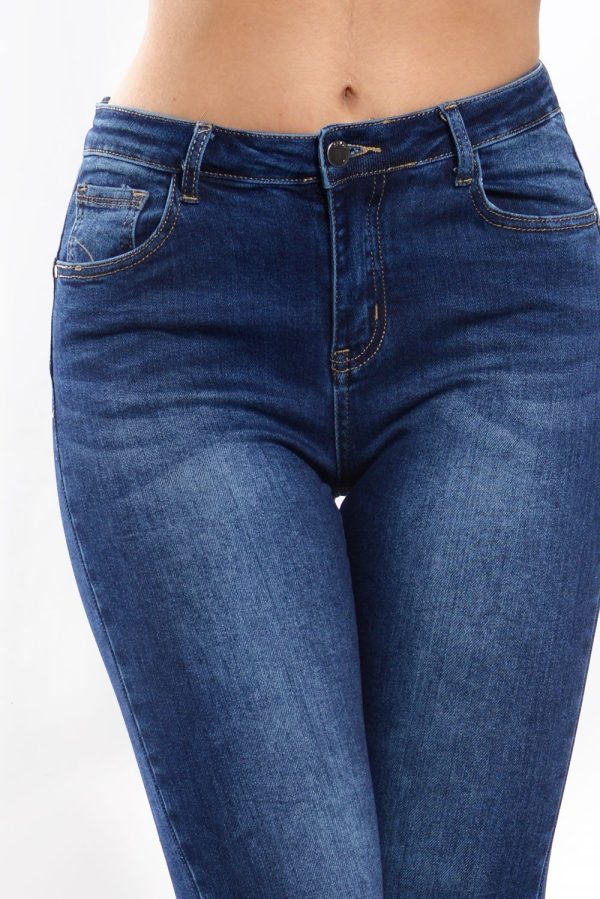 Τζιν Παντελόνι Crop Skinny Μπλε