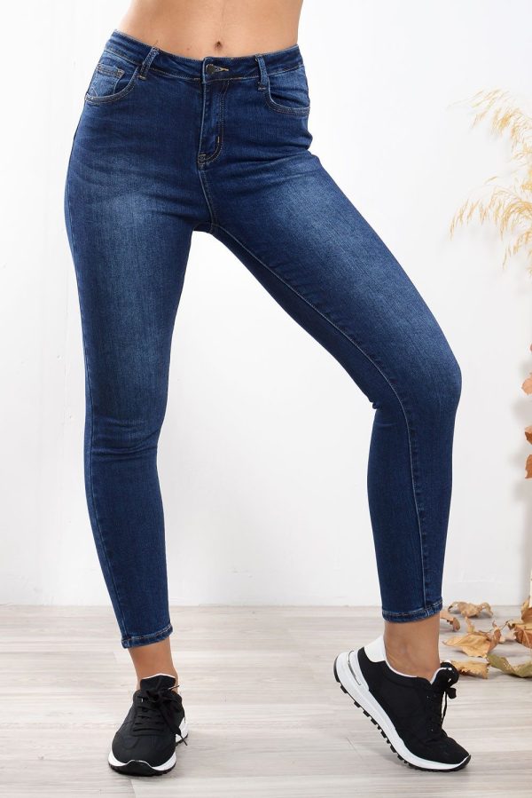 Τζιν Παντελόνι Crop Skinny Μπλε