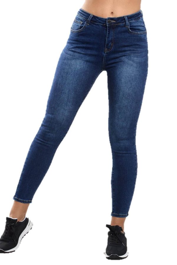 Τζιν Παντελόνι Crop Skinny Μπλε