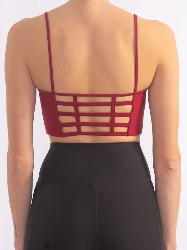 Kler Μπορντό Αθλητικό μπουστάκι με ανοίγματα στην πλάτη.