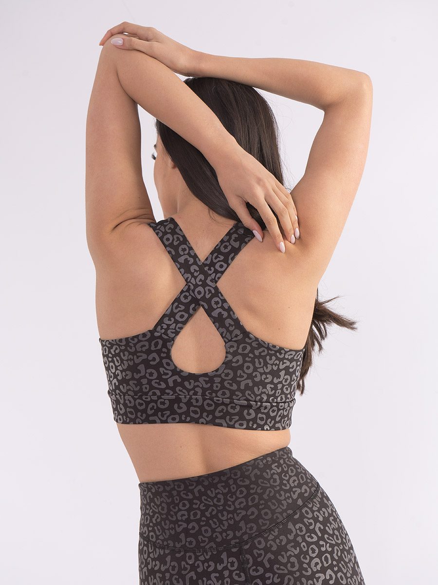 Rafaeli Μαύρο Rafaeli Μαύρο Αθλητικό μπουστάκι με χιαστί πλάτη και φάσα κάτω από το στήθος για σταθερή εφαρμογή. 2