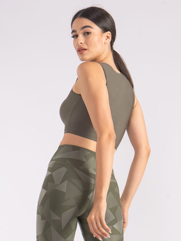 devon_khaki_3 Devon Χακί Αμάνικο crop τοπ.