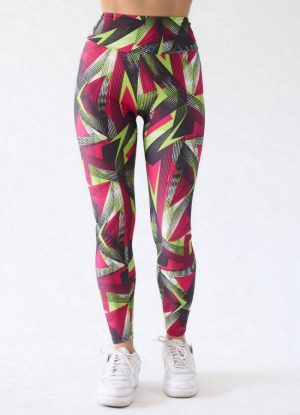 εμπριμέ κολάν ελαστικό - Φούξια