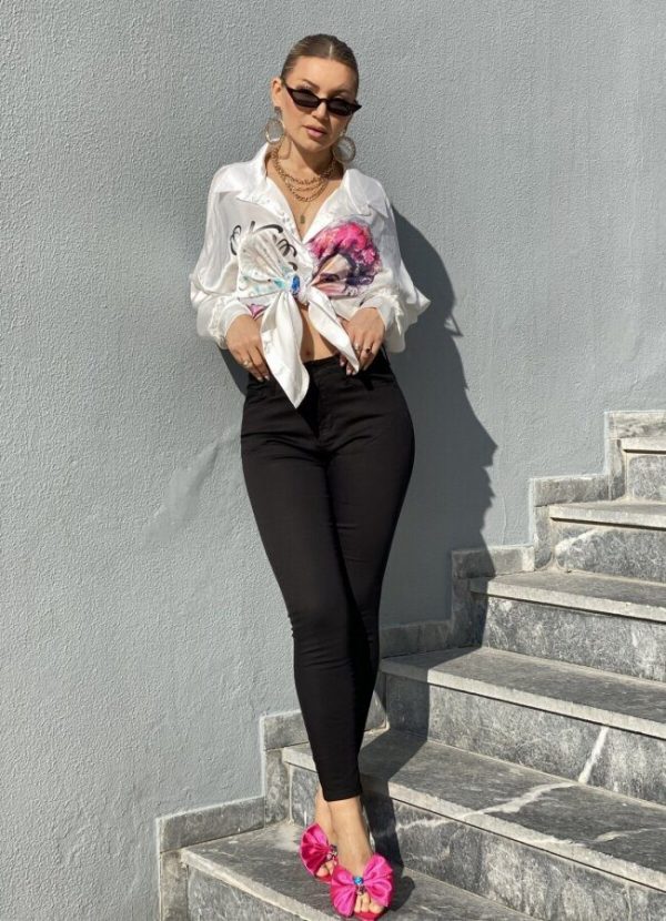 παντελόνι jean ελαστικό - Μαύρο