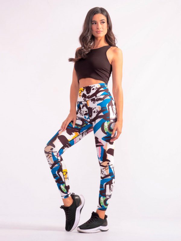 Stelina Multicolor Ψηλόμεσο pushup κολάν σύσφιξης με print.