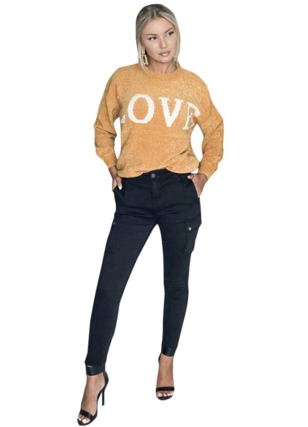 τζιν παντελόνι με τσέπες - Μαύρο