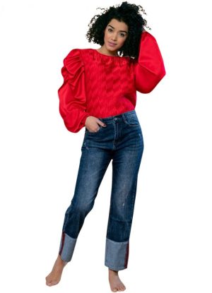 τζιν ψηλόμεσο - Μπλε